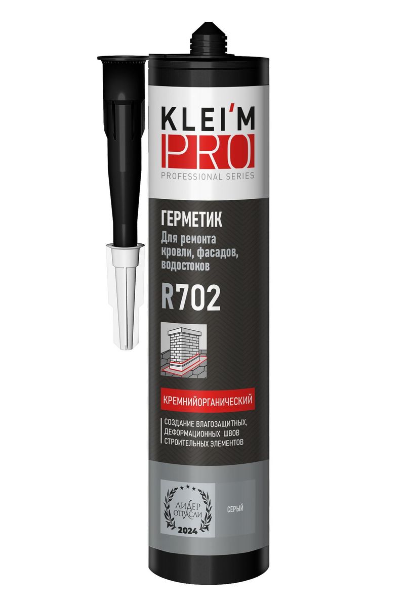 Герметик KLEIM PRO R702 кремнийорганич., прозрачный, 300мл