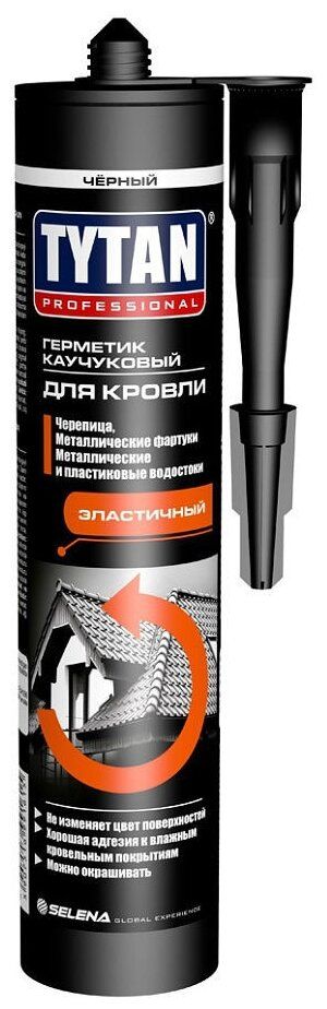 Герметик TYTAN д/кровли каучуков черный 310мл