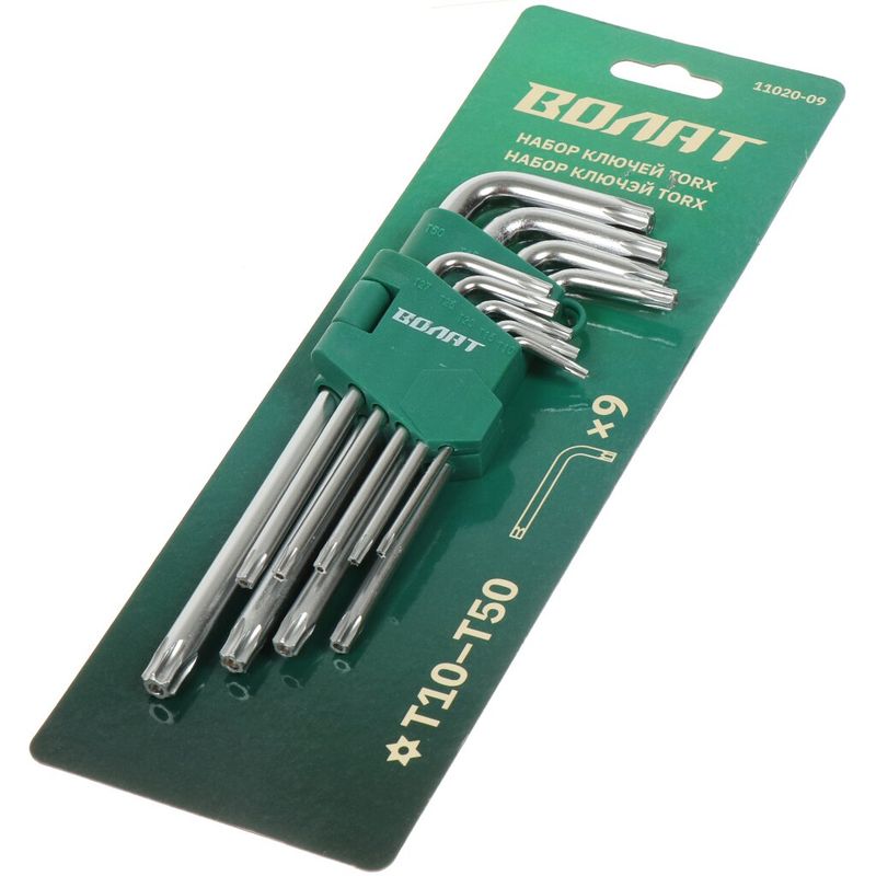 Набор ключей   9пр Волат, Torx 11020-09