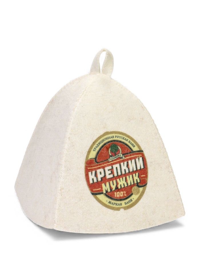 Шапка для бани и сауны «Крепкий мужик», полиэфир, шерсть
