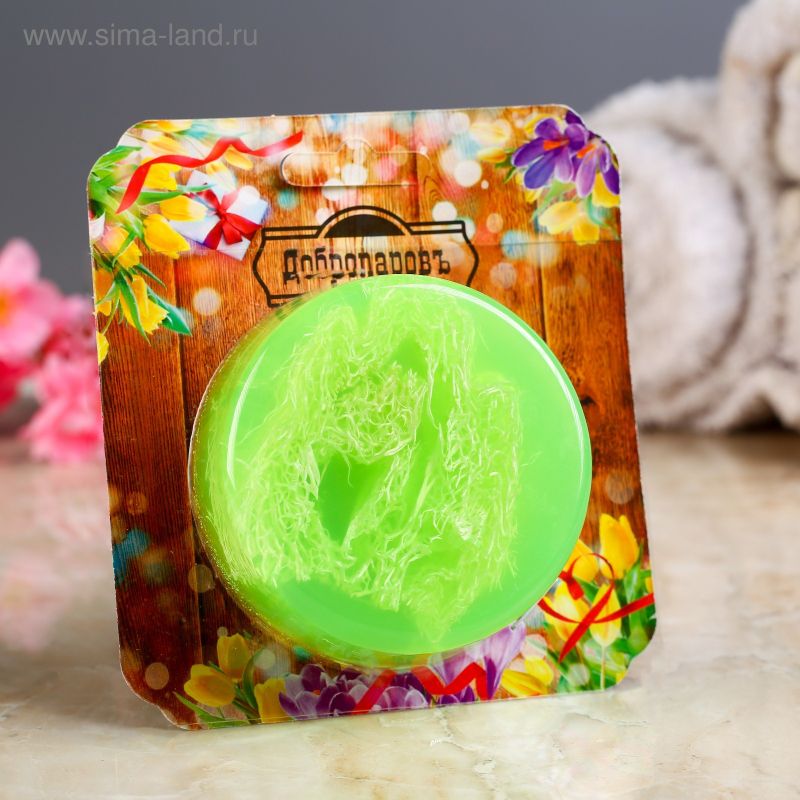 Мыло с мочалкой из люфы "Пихта" 100гр 3023570