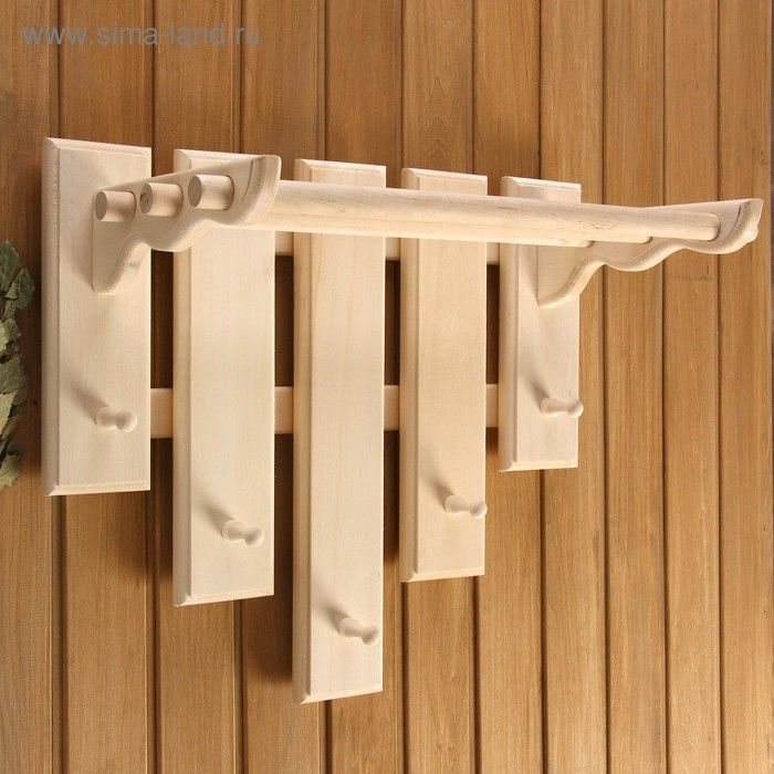 Вешалка-полка с сушилкой 5 крючк 58×50×30см 