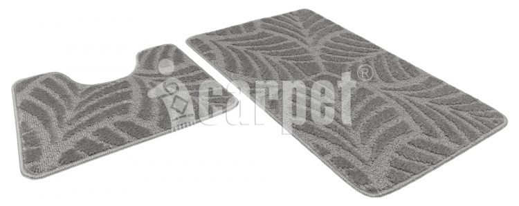 Коврик д/ванны и туал SHAHINTEX ICARPET 50*80+50*40 001 пепельный 74