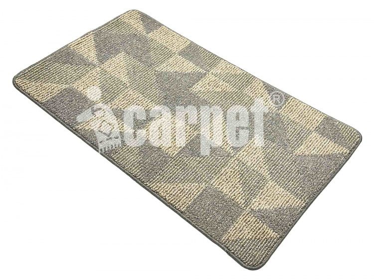 Коврик SHAHINTEX Букле icarpet Геометрия 80*120 серо-бежевый