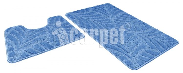 Коврик д/ванны и туал SHAHINTEX ICARPET 50*80+50*40 001 синий 56