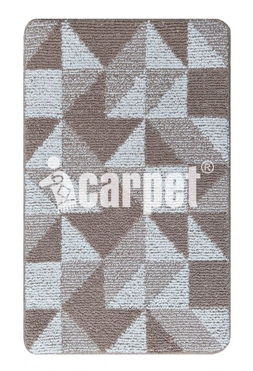 Коврик SHAHINTEX Букле icarpet Геометрия 80*120 бисквитно-кремовый