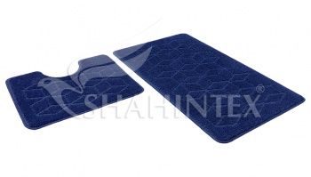 Коврик д/ванны и туал SHAHINTEX РР 50*80+50*50 002 т.синий 14