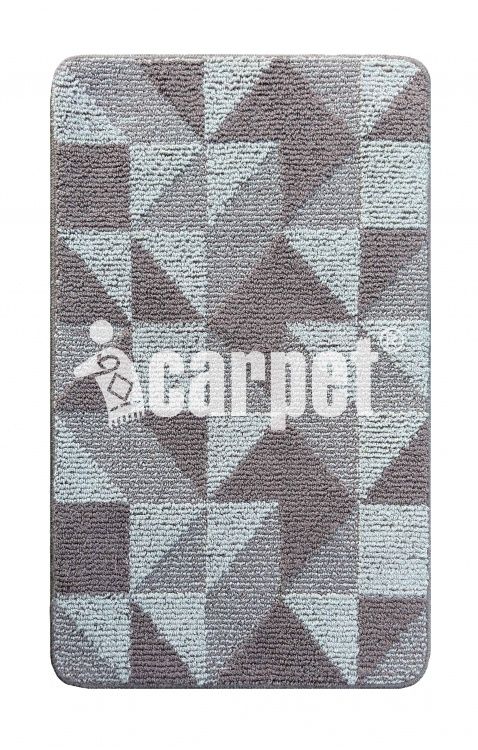Коврик SHAHINTEX Букле icarpet Геометрия 80*120 мокко с молоком