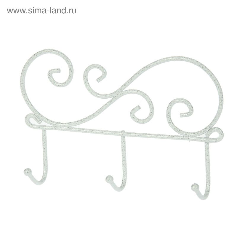 Вешалка Кружева 3 20*13*4 бел/серебро 