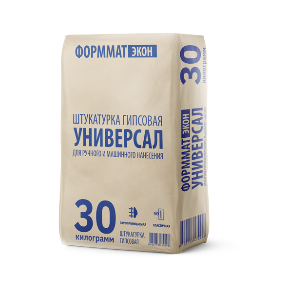 Штукатурка гипсовая Формматэкон Универсал 30 кг