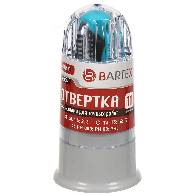 Набор отверток Bartex д/точных работ пенал 11предм с насадками