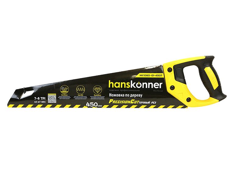 Ножовка Hanskonner по дер 450мм,7-8TPI, 3D зуб.