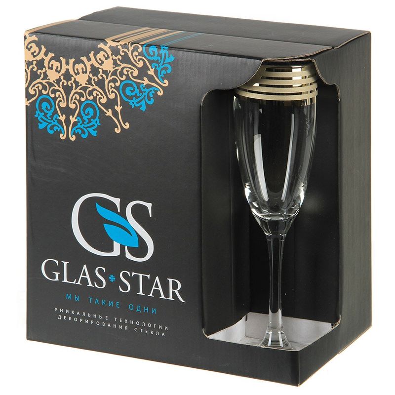 Набор бокалов д/шамп Glasstar Спутник 170мл 6шт