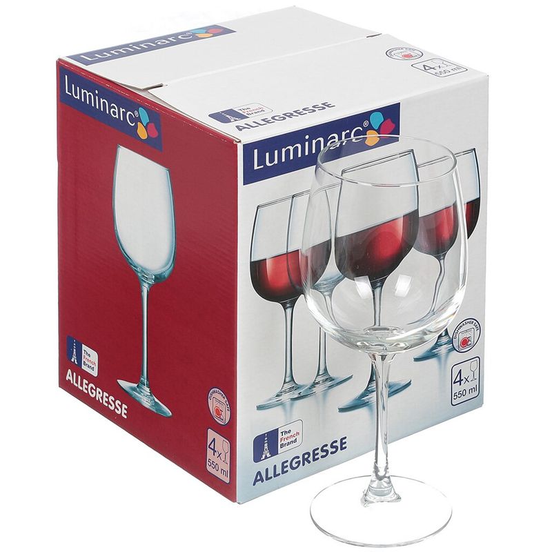 Набор бокалов д/вина Luminarc Allegresse 550мл 4шт 