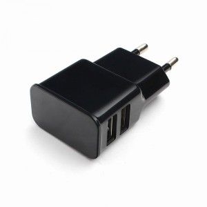 Сетевой адаптер 2USB черный  220V-5V МРЗА-РС-12