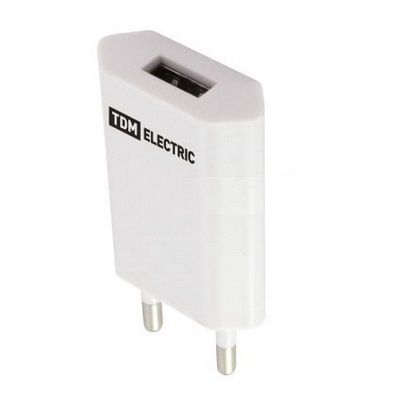 Зарядное устройство сетевое TDM CЗУ1 1А 1 USB белый 