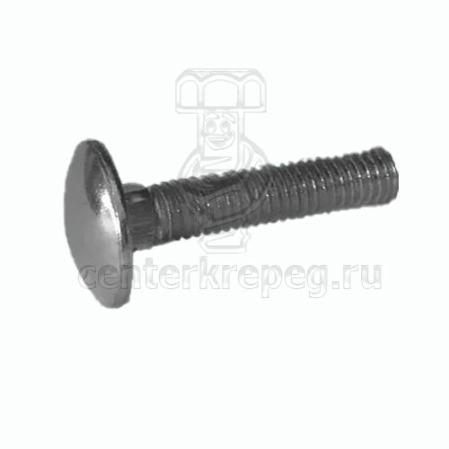 Болт черный мебельный М8*80 конт ГОСТ 7802-81