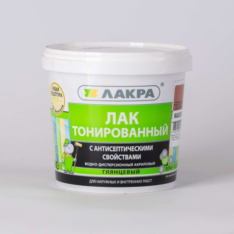 Лак в/д тонированный Лакра Махагон 0,9кг Л-С
