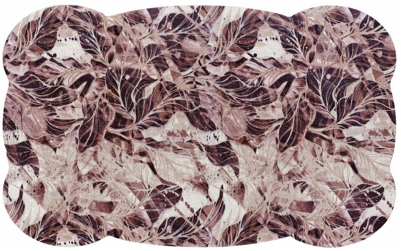 Коврик-дорожка SHAHINTEX Silk Photoprint (10) 98*1500 флора коричневый
