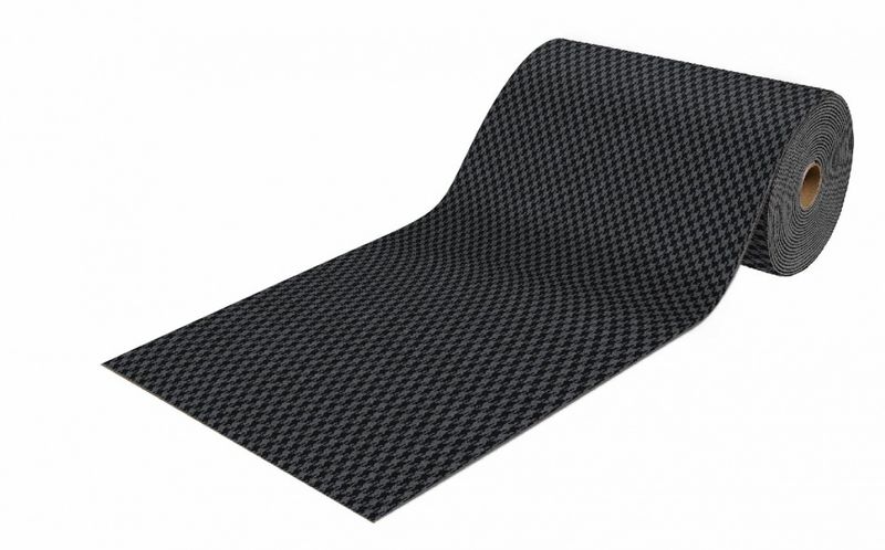 Коврик-дорожка SHAHINTEX Гусиная лапка ТЭМ 80х1500 графит 01