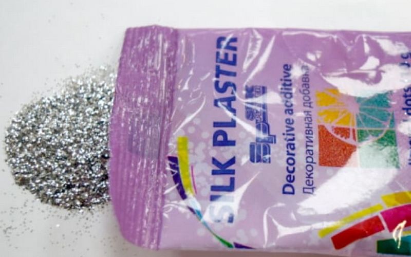Декоративная добавка Silk Plaster блестки Точки серебро