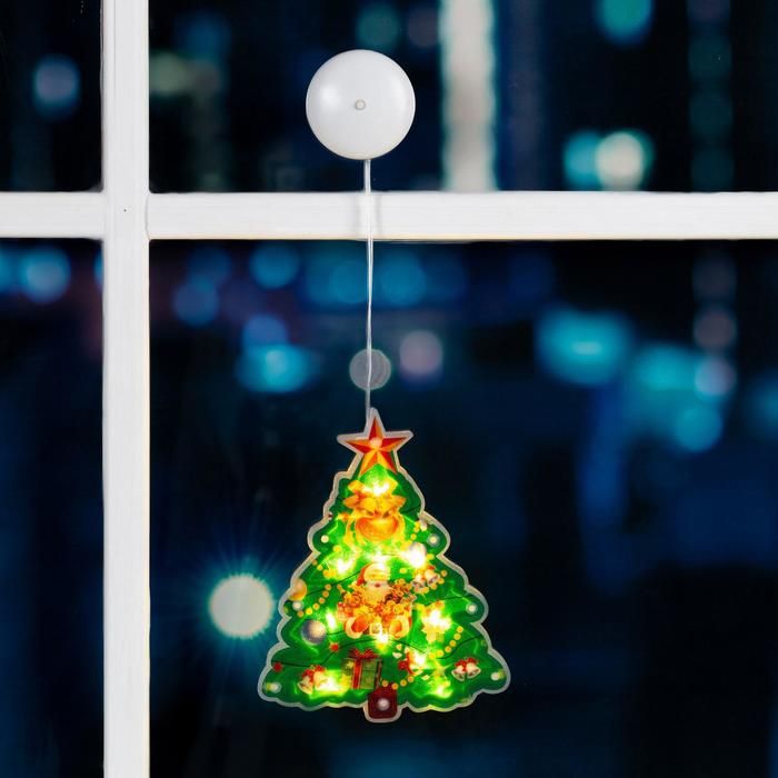 Фигура светод. на присоске Елочка 20 см ЭТМ513-023
