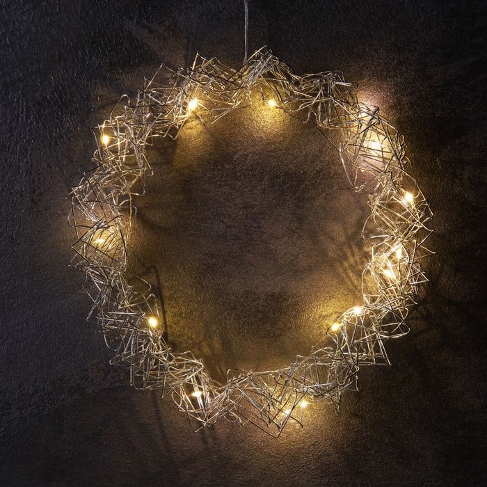 Фигура с/д "Венок" 25*25*6см,15LED,AAx2