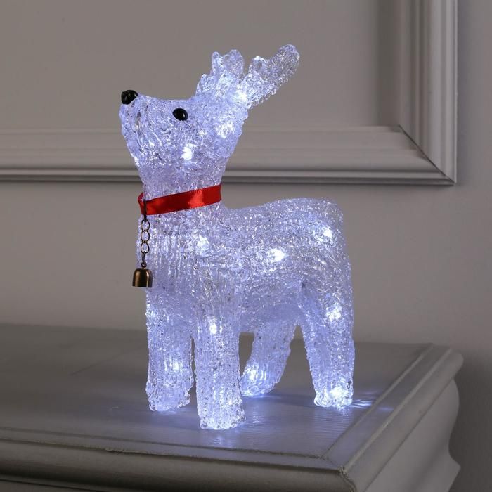 Фигура с/д "Олень с колокольчиком" 18*25*8см,20LED,ААх2