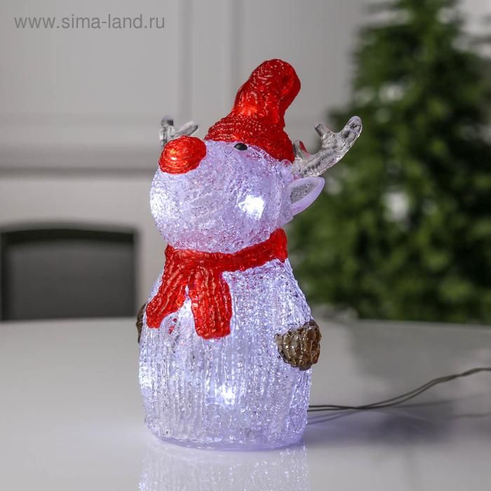 Фигура с/д "Оленёнок в шапке" 7*25*7см,10LED, ААх2