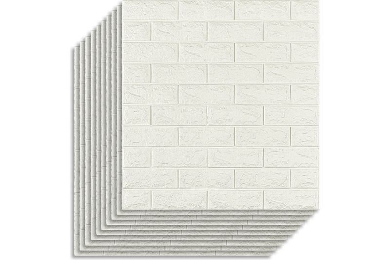 Панель самоклеящаяся 3D КИРПИЧ БЕЛЫЙ 70*77 (30!!!)