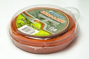 Леска Хопер DUO-LINE квадрат с сердечн 2.4mm*15m (блистер) красный