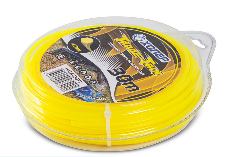 Леска Хопер TRADE-TRIM шестигр 4.0mm*400G(30m) (бл) желтый