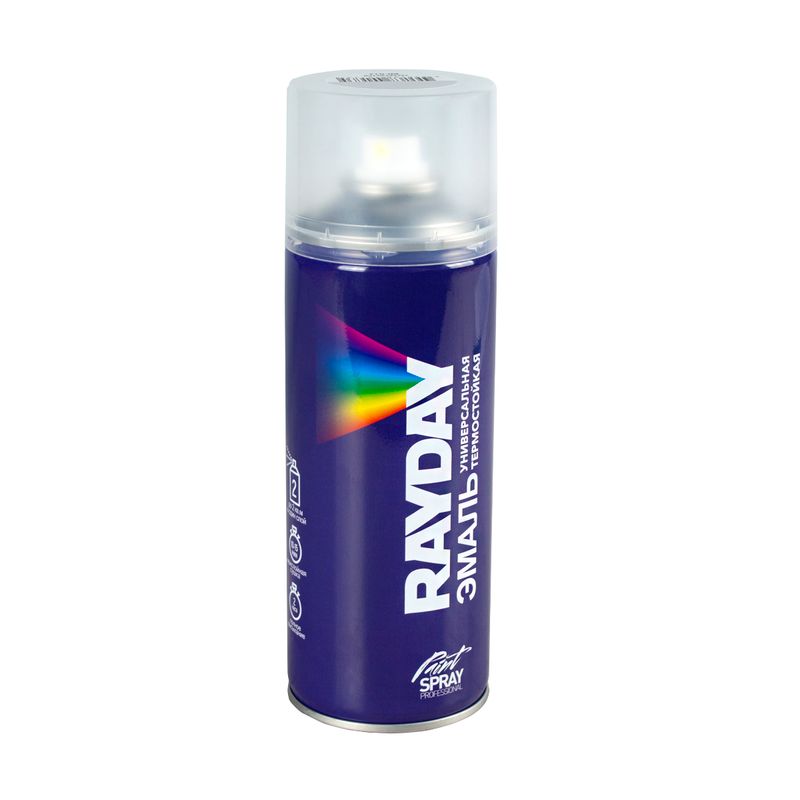 Краска аэрозоль RAYDAY термостойкая черный 520ml
