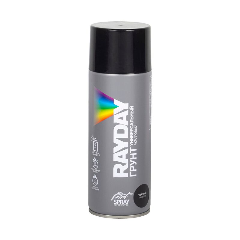 Аэрозоль-грунт RAYDAY акрил. черный 520ml