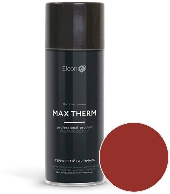 Краска аэрозоль MAX THERM термостойкая красно-коричневая 520ml ELCON