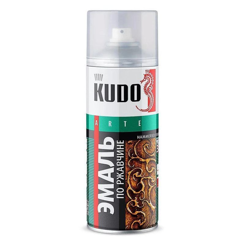 Краска аэрозоль KUDO молотковая серебр-серо-коричн 520ml