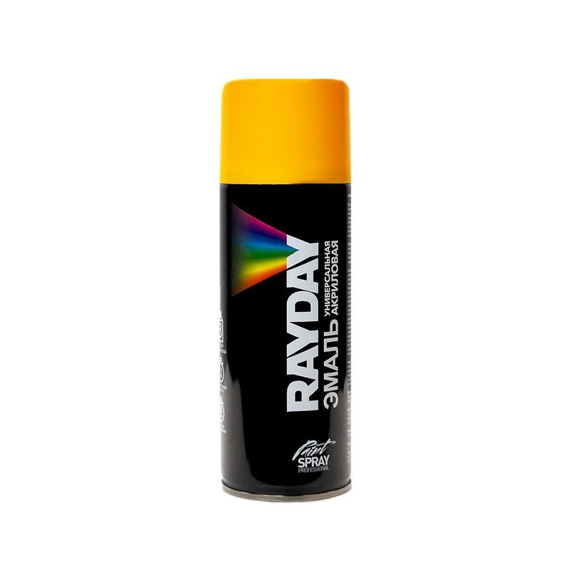 Краска аэрозоль RAYDAY акрил. ярко-желтая полумат 520ml