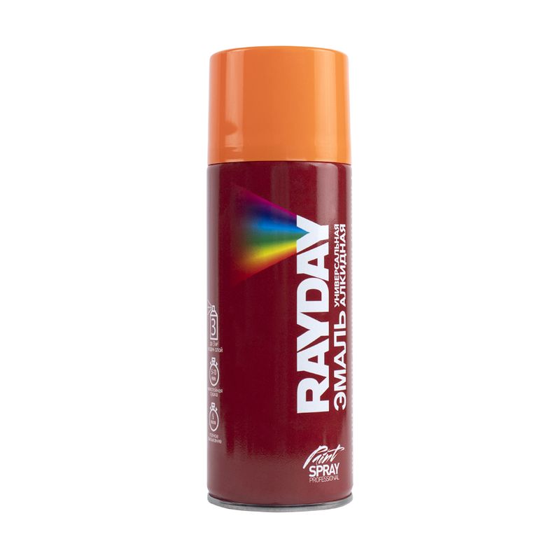 Краска аэрозоль RAYDAY алкидная  оранжевая  520ml