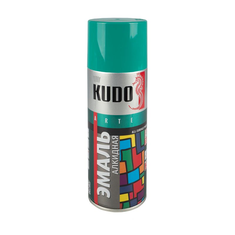 Краска аэрозоль KUDO алкидная бирюзовая  520ml KU-1020