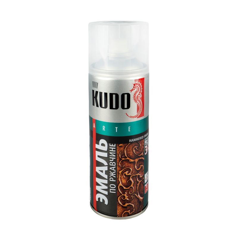 Краска аэрозоль KUDO молотковая серебристо-коричн 520ml