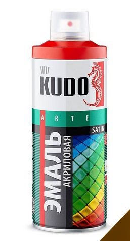Краска аэрозоль KUDO акрил сатин 8017 шокол 520ml