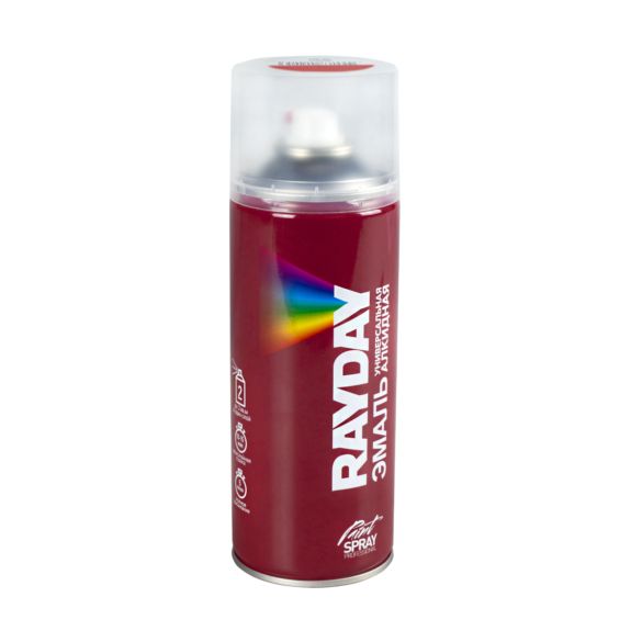 Краска аэрозоль RAYDAY алкидная  красная  520ml