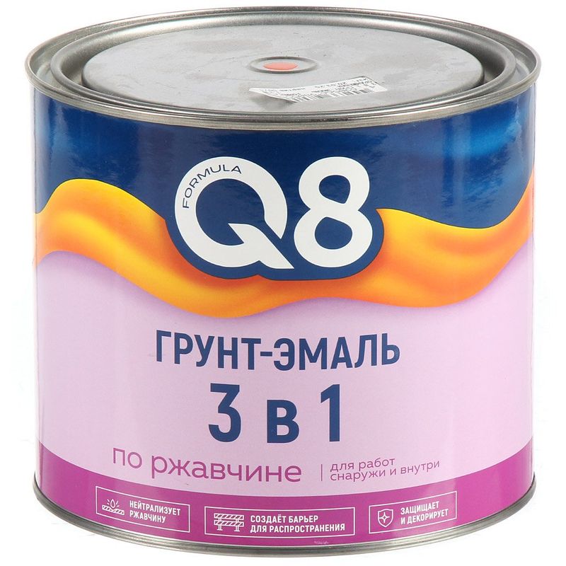 Грунт -эмаль Formula Q8 по ржавч оранжевый 1,8кг 