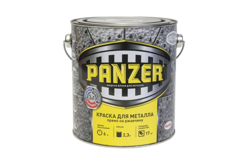Краска универс PANZER молот.черная 2,5л 