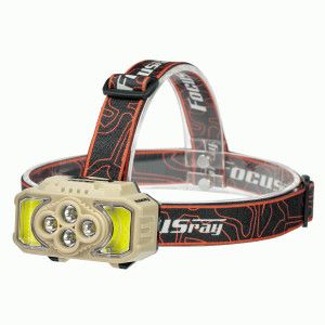 Фонарь налоб Focusray 1332, 6 реж, USB беж  