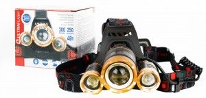 Фонарь налоб Ultraflash E1333 черный 3 св/реж металл