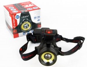 Фонарь налоб Ultraflash E1335 черный 2 св/реж металл