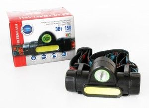 Фонарь налоб Ultraflash E1340 черный 2 режима