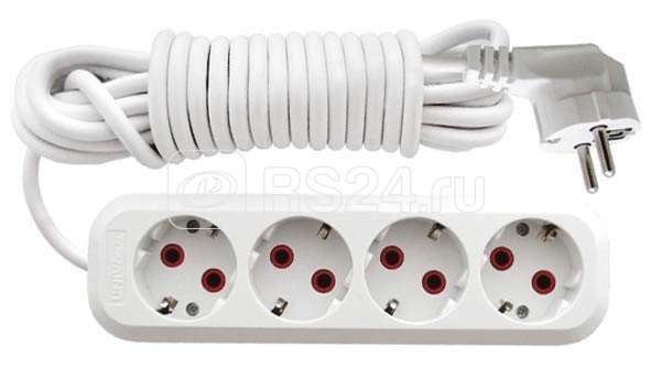 Удлинитель 4р. 2м с/з 10А У10-555 IP20 ПВС 3х0.75 UNIVersal