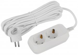 Удлинитель 2х5м с/з ПВС 3х1 UDL-16-250-E ЭРА Greenline